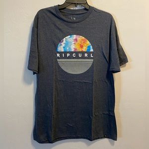 Rip curl Round Tie Dye Logo Short Sleeve Graphic Tee Size XL